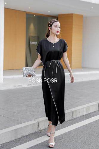 时尚醋酸连衣裙????，女装连衣裙，珀莎