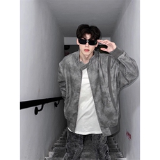 高品质设计感pu皮结构夹克外套男CP96-特p75，男装夹克，电商B371