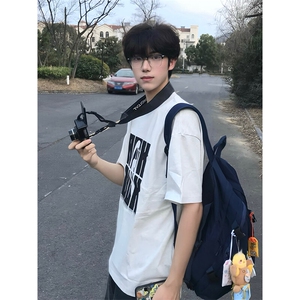 万针全刺绣工艺 高品质260克纯棉双纱美式宽松百搭短袖T恤 特P33图片