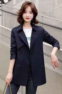 2025春装新款风衣女短款春秋装小个子显瘦韩版修身洋气流行短外套图片