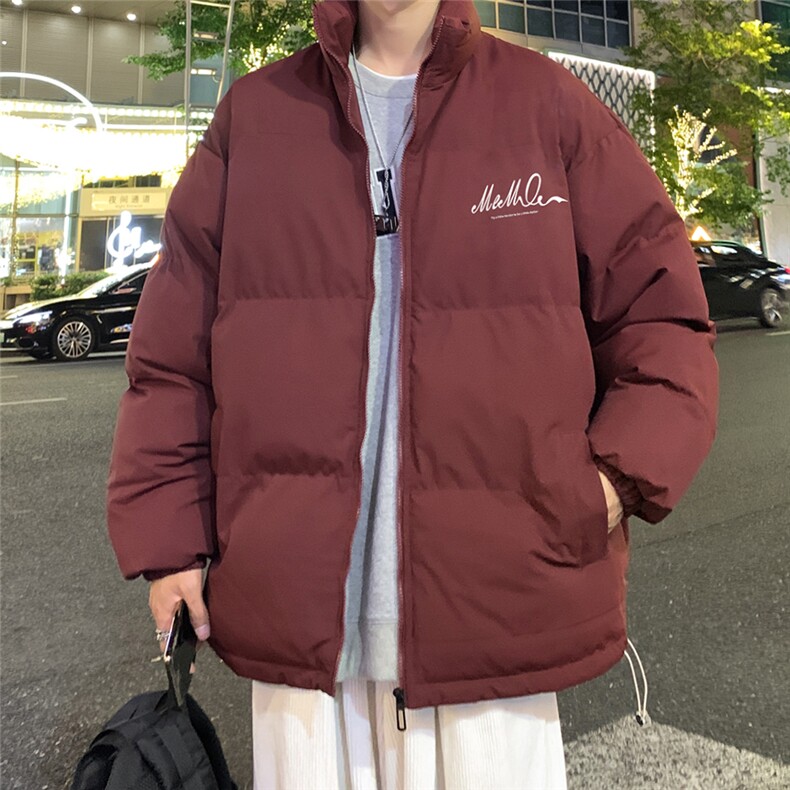 港风夜景休闲字母印花宽松休闲立领棉服A247-MY62064特批65控98,男装棉衣,电商A247