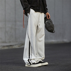 903-TK19-特P55S-3XL【白花灰黑色】休闲卫裤！现货！3，男装休闲裤，星座903