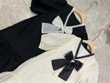 蝴蝶结连衣裙，女装连衣裙，时代公主