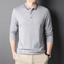 2023年春款男士上衣POLO长袖T恤P65，女装T恤，电商D223-1