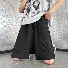 机能工装短裤男夏季速干五分运动裤子日系潮牌痞帅中裤DK0224-P38，男装休闲裤，星座308B-1