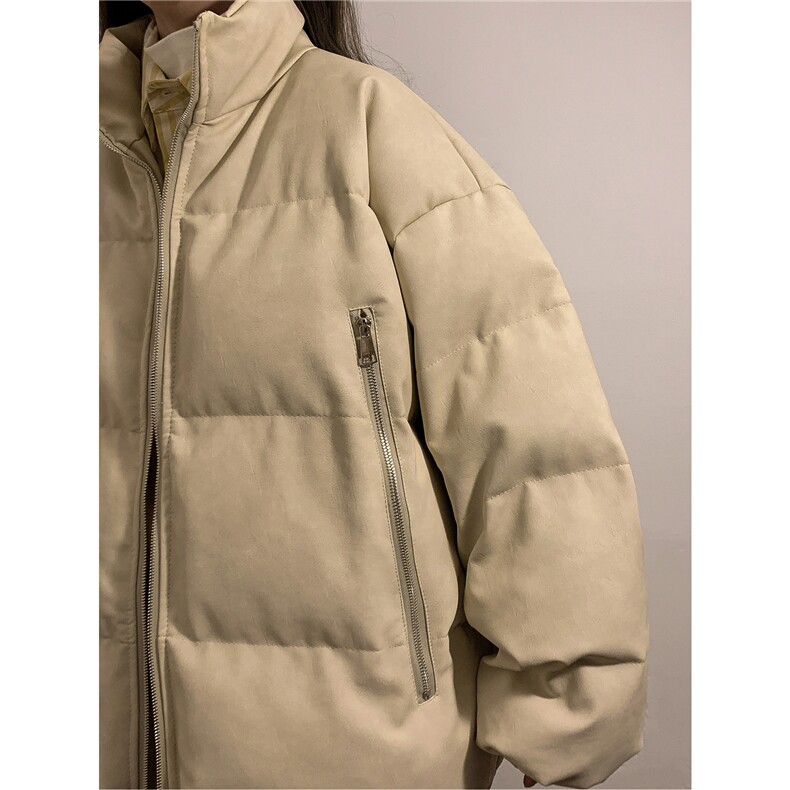 中性PU皮复古做旧双侧金属拉链夹克式加棉棉衣男MY77092P130控198，男装夹克，星座227-7