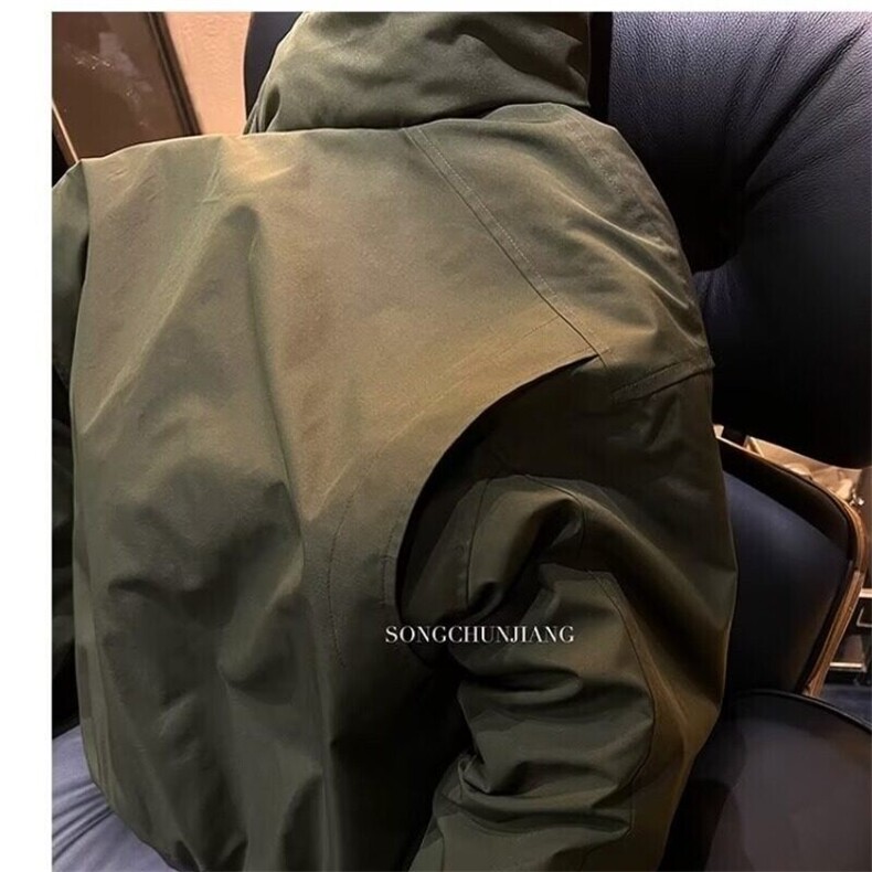 轻骑兵短款夹克棉服男秋冬季立领廓形工装棉衣加厚外套MM03P105,男装夹克,电商D256-2(原A064-2)