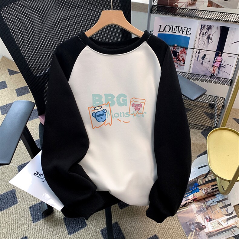320克纯棉美式创意设计加绒印花宽松上衣连帽卫衣外套E709-P50,女装短外套,星座911-2(原星座613-2）