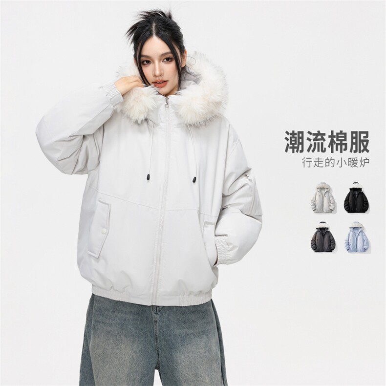 2025新款大毛领棉袄工装派克服加厚保暖棉衣外套MY2525-P100,男装棉衣,星座610（原A335）