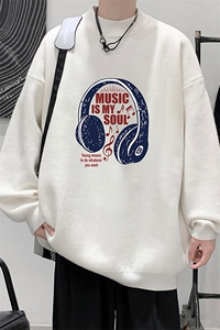 半高领毛衣男大码胖子针织衫毛线衣 M18422-P45 加绒款-P65图片