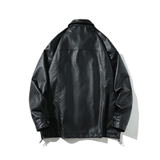 白底-美式皮衣外套男春秋季机车夹克8056-P90，男装夹克，电商B380（原B361）