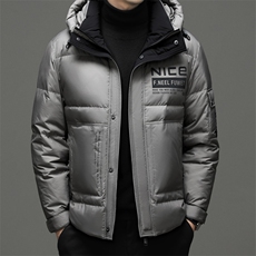 男装宽松免烫连帽羽绒服冬季新款男士中年商务休闲加厚保暖外套，男装羽绒服，电商B212（原钱塘6029）