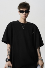 超大码金属标手工设计肌理感短袖T恤8XL-M垂感冰丝半袖DX1220/P38，男装T恤，电商B238