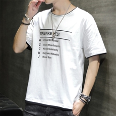 款6035-P30夏季男士短袖t恤纯棉新款上衣服夏天宽松ins潮流潮牌，男装T恤，电商D310（原电商305）