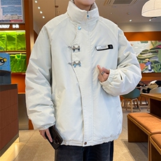 新中式男装金属盘扣棉服男冬季加厚保暖飞机扣外套高级感棉衣袄子，男装棉衣，电商基地A050