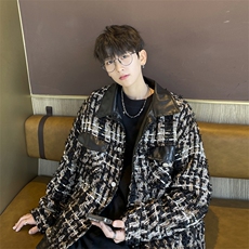！抖音直播小香风拼接夹克衫外套XH27-P100，男装夹克，电商B367