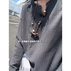 XZ809A/VL01/特P14深度库存量大可谈美式V领肌理感百搭长T卫衣，男装卫衣，星座809A(原222-1)