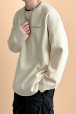 现货-2025春季新款圆领宽松卫衣男潮牌重磅长袖A351-AT2513-P50，男装卫衣，电商A351