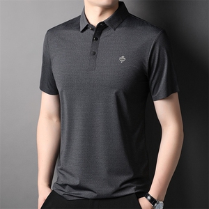 新款男装中青年翻领POLO衫短袖上衣商务休闲宽松潮流男装半袖P67图片