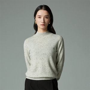 简约艺术感 软糯baby山羊绒衫女半高领针织衫宽松毛衣内搭打底衫图片