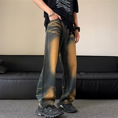 2024美式牛仔裤男款直筒长裤潮NDK101P55，男装牛仔裤，星座1116-2