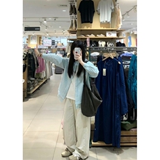 TC664-p45慵懒风粉色格子2026新款衬衫长袖外套女秋冬款，女装衬衫，星座617A-2