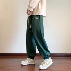 KP721 P40港风休闲裤男宽松拖地束脚裤卫裤图片