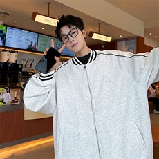 WY208/P75春装新款高品质不起球刺绣卫衣男立领棒球服潮外套，男装卫衣，电商基地A050