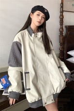 港风肩膀民族风大码M-5XL夹克男情侣皮衣男女外套男JK8756P110控，男装民族服装，星座227-7