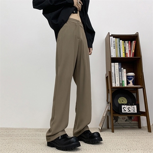 春季男女同款西裤ins小众高级感阔腿宽松痞帅潮流长裤XK302-P50图片