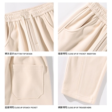 2025冬季新款白底大码加绒加厚防泼水弯刀裤M-5XHK23844-特P45，男装休闲裤，电商A022
