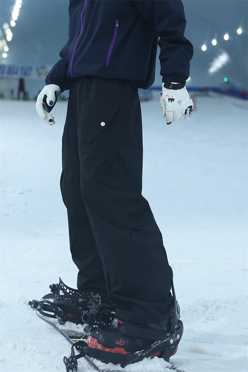 防风防水防污溅加绒抗寒宽松直筒滑雪裤男HK5169J加绒-P70控108,男装卫衣,电商A001