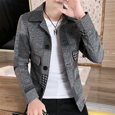 秋冬新品男士休闲百搭毛呢夹克外套1217-JK082-P90，男装夹克，星座1217-2