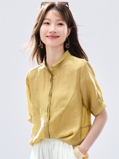 现货2026夏装新款修身透气舒适气质上衣女士衬衣，女装衬衫，木子恋