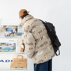 日系白墙2024冬新款立领面包服棉衣外套男MY003-P135控150，男装棉衣，星座914-3