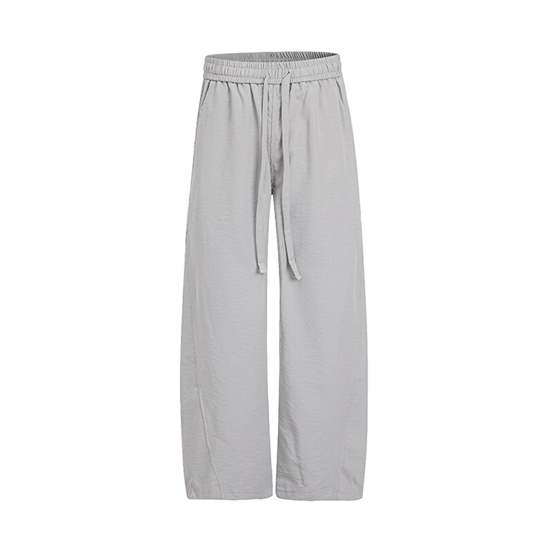 纯色速干裤夏季休闲裤男宽松冰丝裤直筒拖地裤25XK67129特批35,男装休闲裤,电商A042