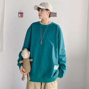 2021春季新款圆领青少年宽松港风卫衣上衣时尚潮男 WY02-P45图片