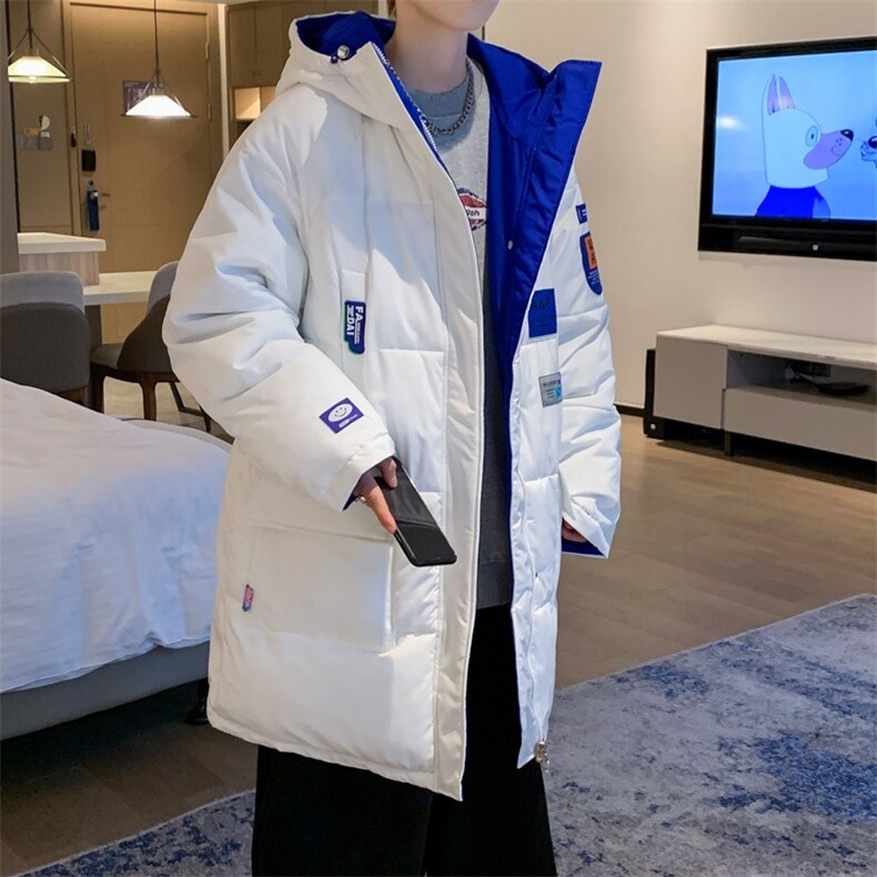 中长款棉衣男女冬季新款宽松保暖加厚连帽两面穿棉服外套526/P90,男装棉衣,星座506