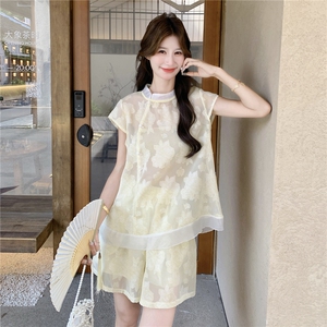 《现货好数据》26夏新中式提花短裤套装女RF2B153-7019-P155-K248,法式穿搭碎花裙图片
