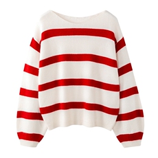 2025春秋新款羊绒衫女100纯山羊绒圆领宽松加厚上衣拼色针织套衫，女装羊绒衫，绒知纯羊绒