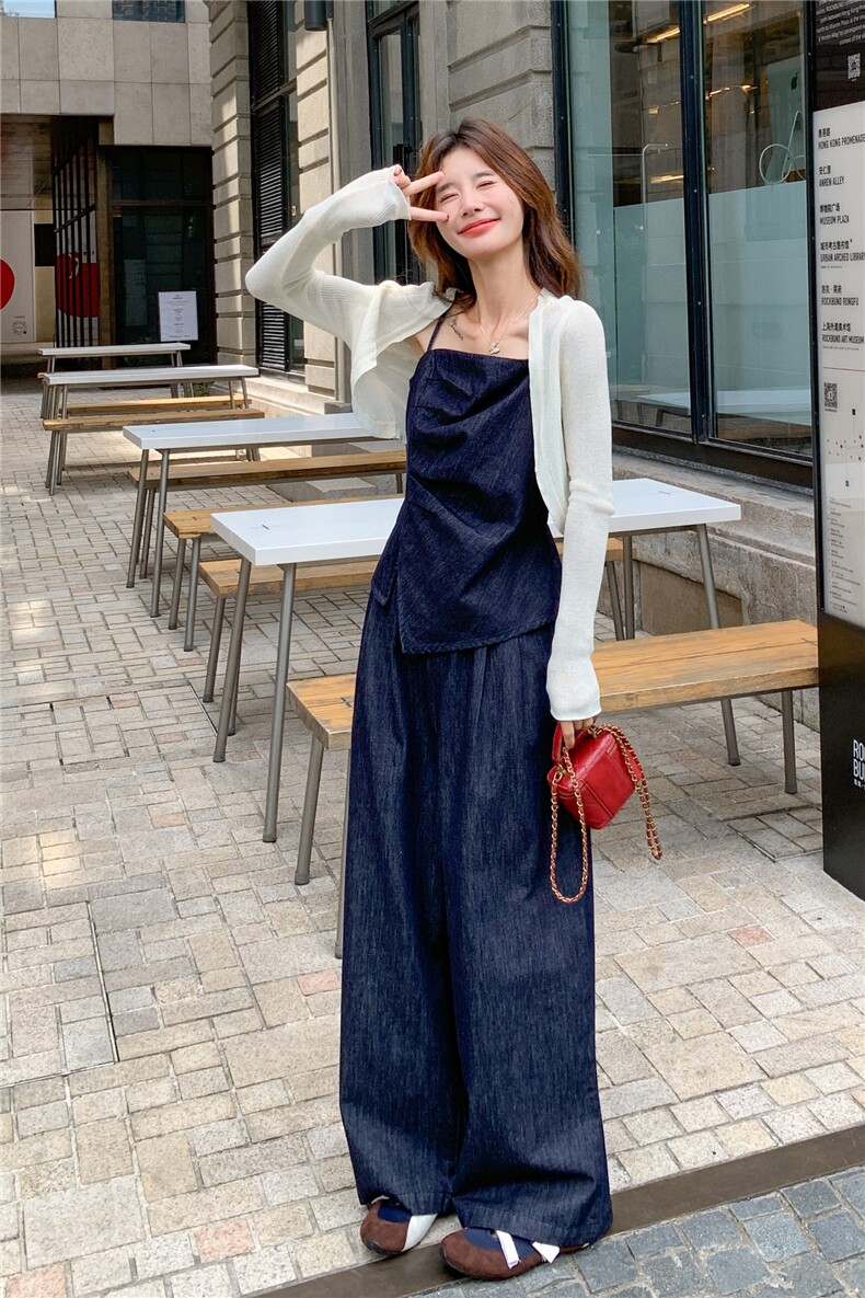 现货2026秋季新款韩系气质牛仔三件套8612-P185-K278,女装套装/套裙,2C057