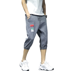 夏季男士牛仔裤新款韩版宽松束脚帅气休闲百搭七分裤8502-P35，男装牛仔裤，电商A318