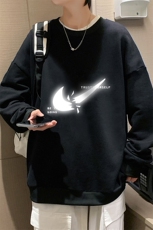 S6111-P28加绒款-P33秋季圆领卫衣男大码韩版宽松长袖外套，男装卫衣，电商A040