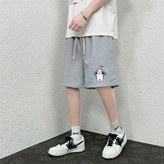 HD74167-P22华夫格短裤男大码宽松五分裤男直筒中裤，男装休闲裤，电商A040