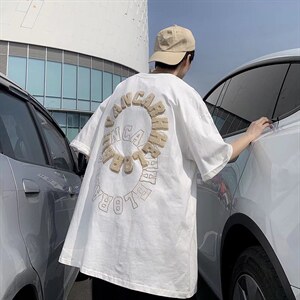 男圆领T恤宽松短袖T3075P28图片