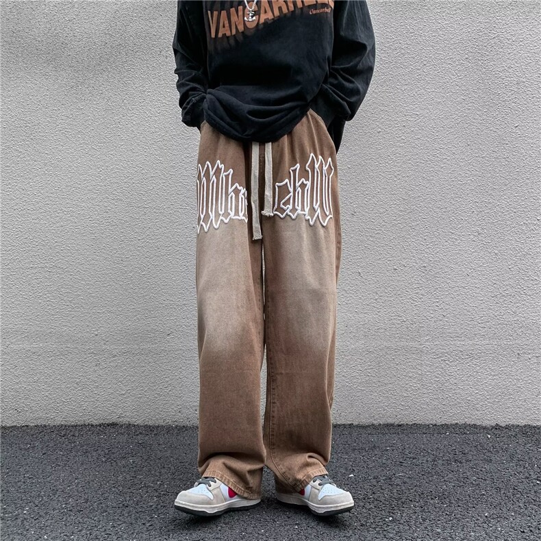 牛仔裤男秋季潮大码休闲裤子高街NC010P45,男装牛仔裤,星座1116-2
