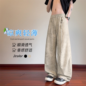 2026夏季新款扎染做旧可拆卸挂绳弯刀裤男K6769特P35建议零售价78图片