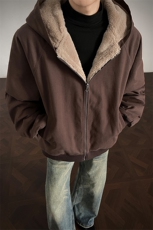 现货座山雕加绒加厚棉衣双面穿棉服冬男女D54106-TP105188，男装棉衣，电商A102
