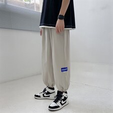 2024夏季新款港风外景宽松大码冰感透气束脚休闲裤1537-P35，男装休闲裤，星座914-3