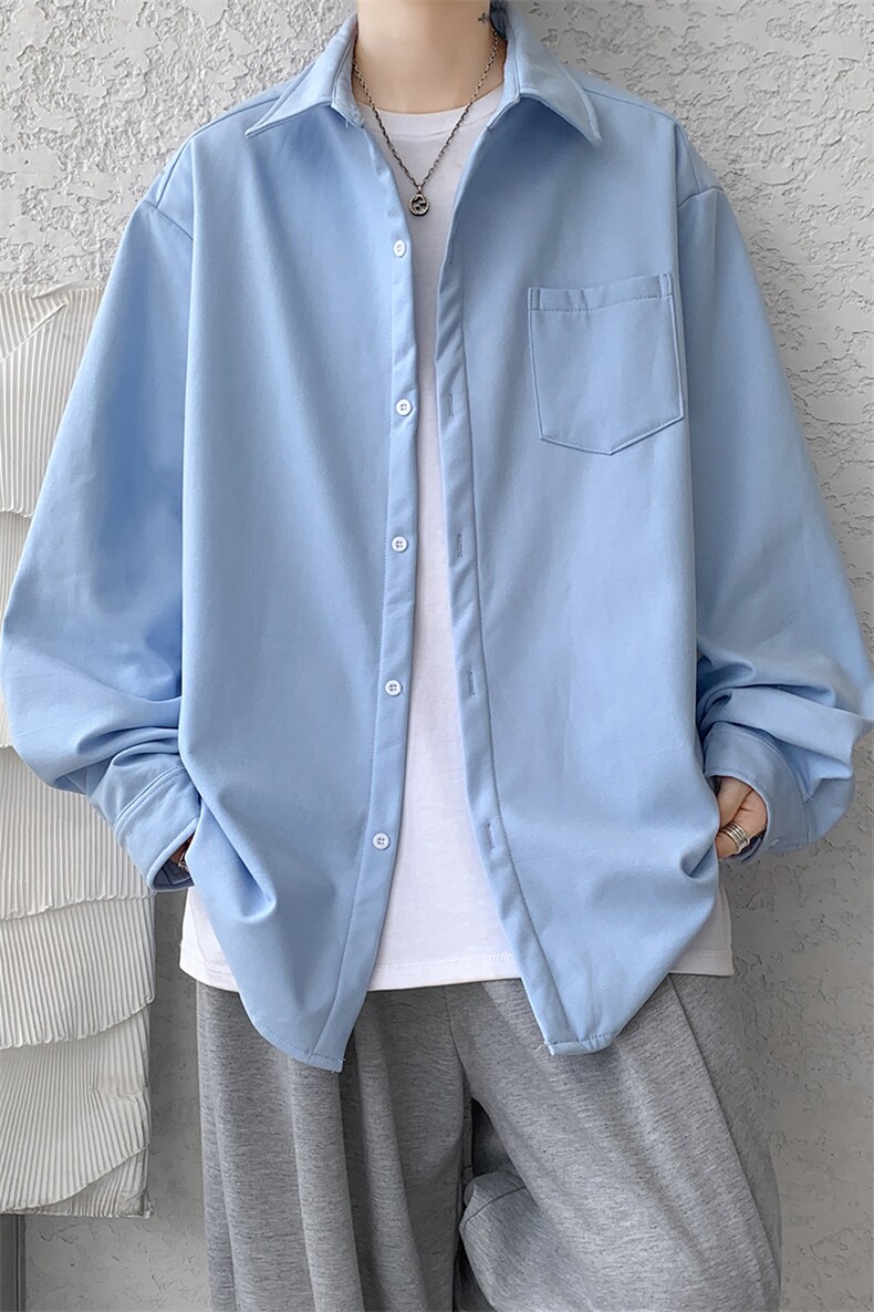 8XL-M长袖衬衫男休闲牛津纺纯棉衬衣打底外套CS517P55控78,男装衬衫,电商D206-1